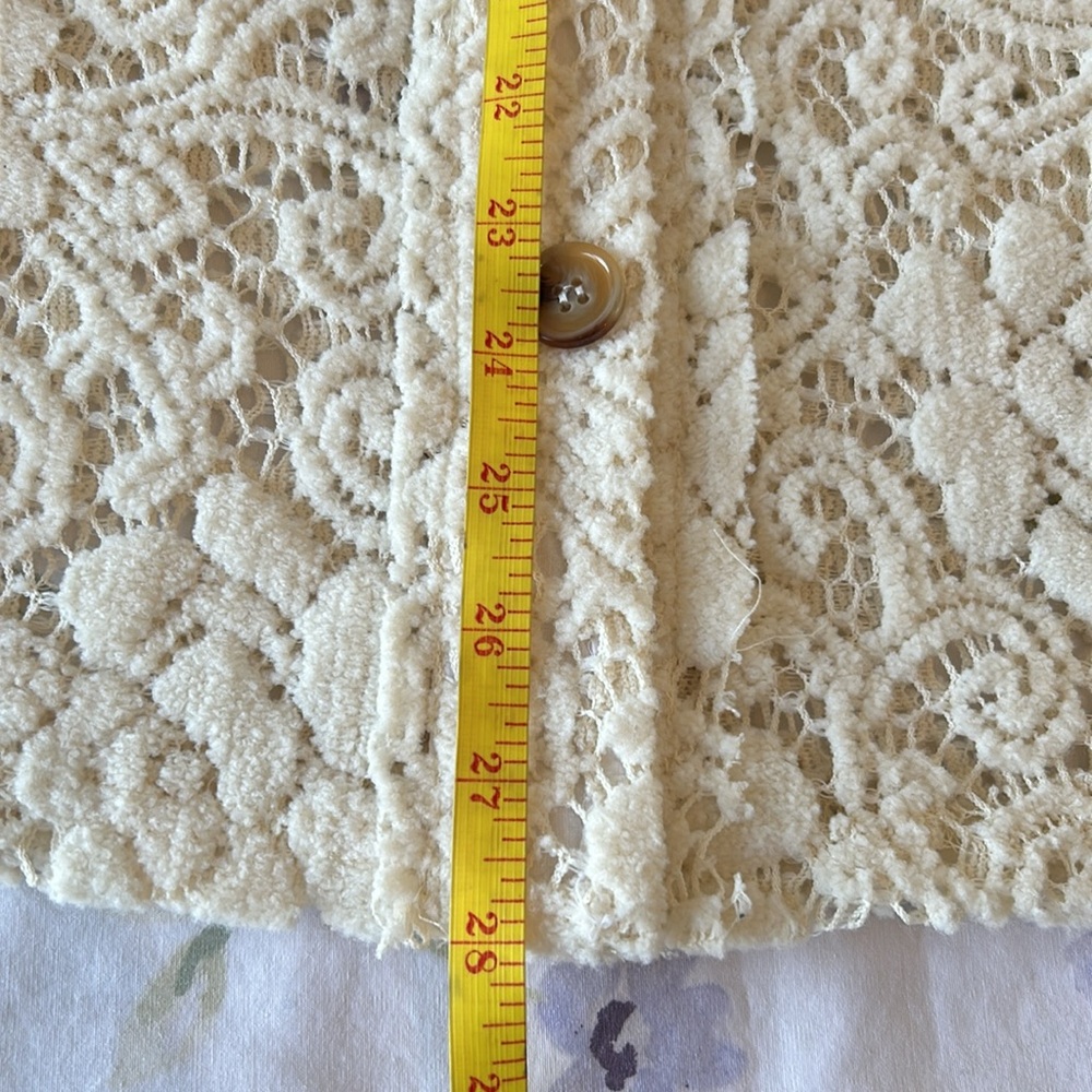 Cream Lace Button-Front Jacket - Picture 14 of 14